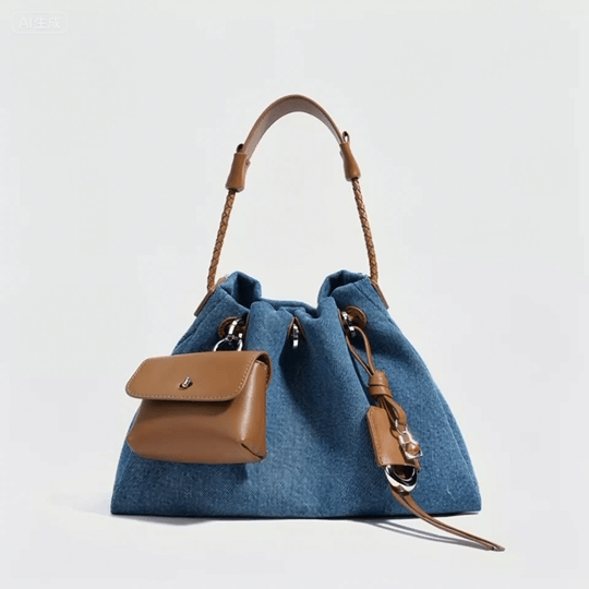 Le Nuage Denim — Patchwork Hobo Tote