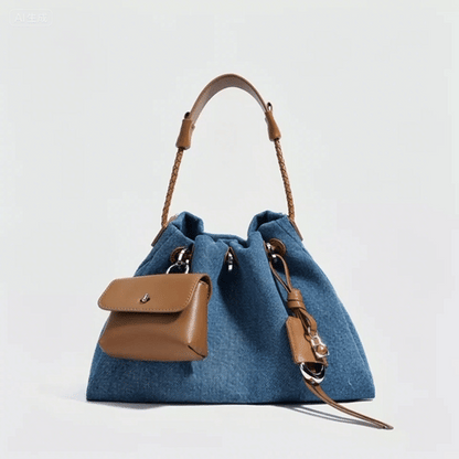Le Nuage Denim — Patchwork Hobo Tote