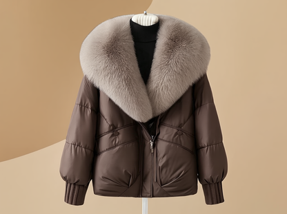 La Avalanche — Oversized Faux-Fur Collar Puffer Jacket