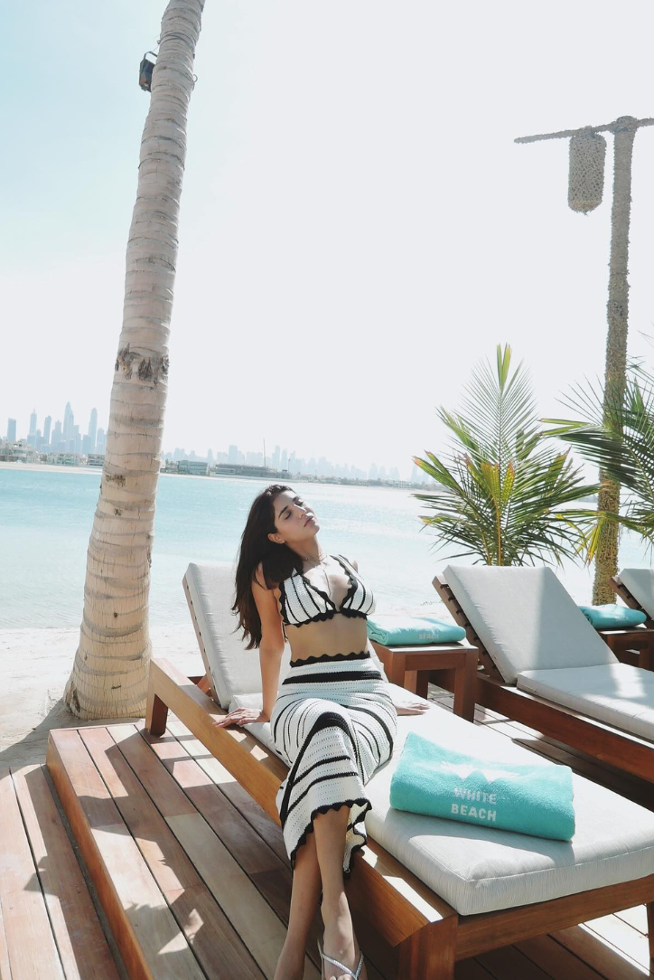 La Paloma — Striped Crochet Maxi Set