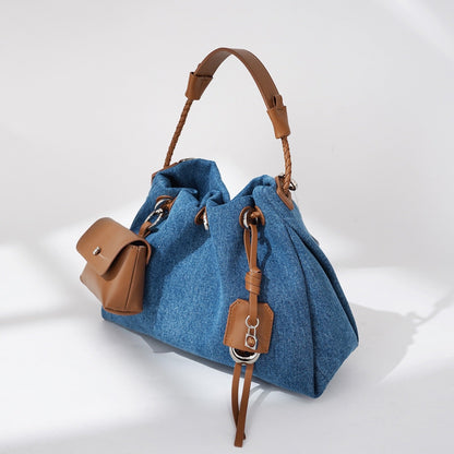 Le Nuage Denim — Patchwork Hobo Tote