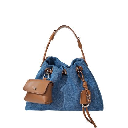 Le Nuage Denim — Patchwork Hobo Tote