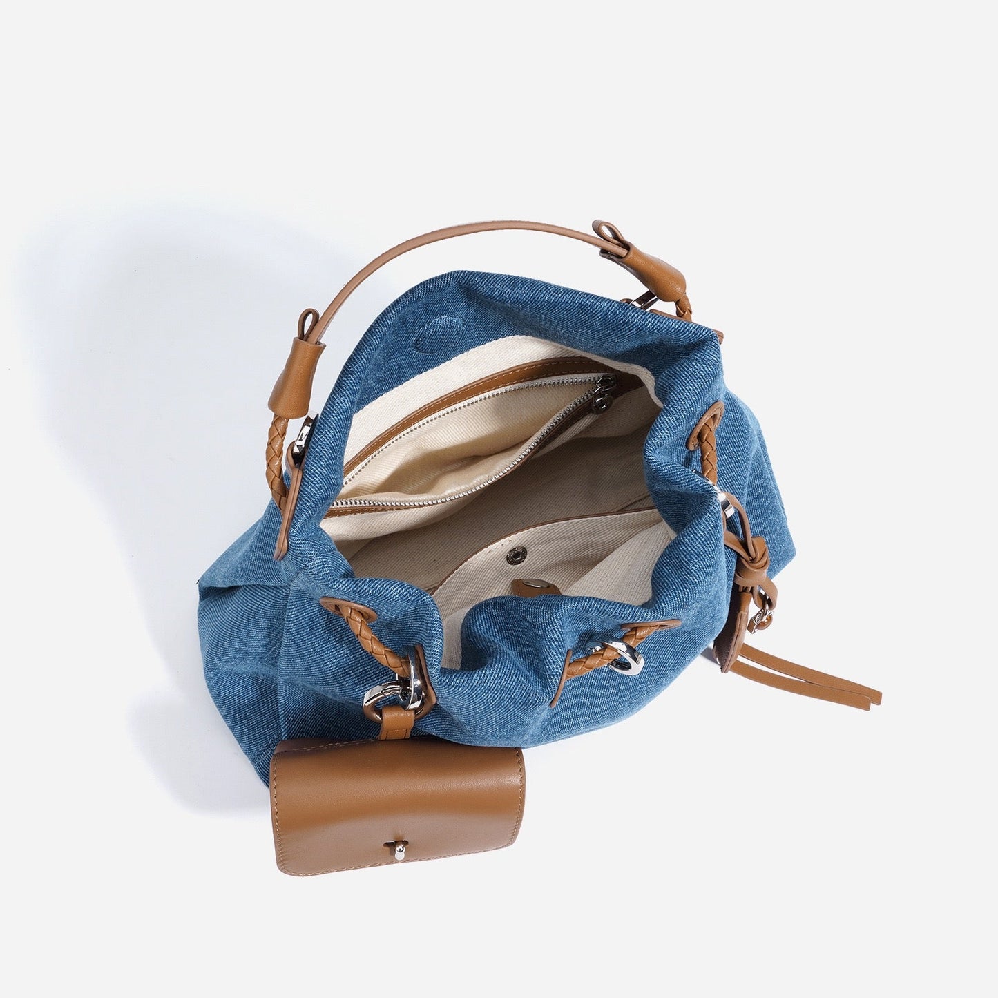 Le Nuage Denim — Patchwork Hobo Tote