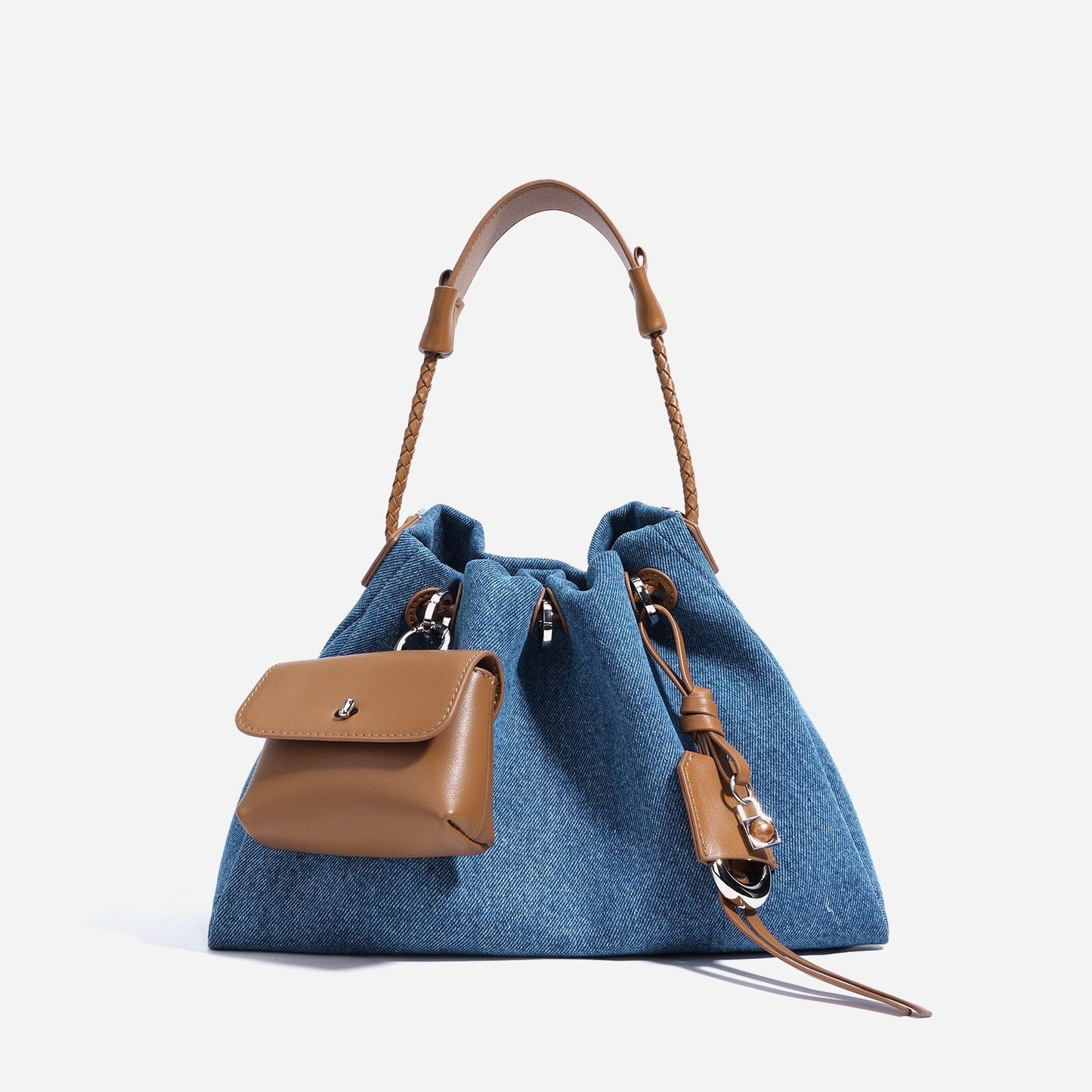 Le Nuage Denim — Patchwork Hobo Tote