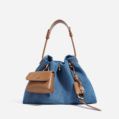 Le Nuage Denim — Patchwork Hobo Tote