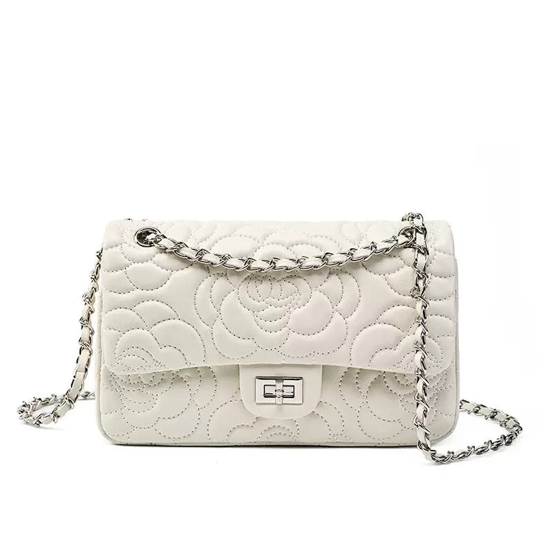 La Camélia — Quilted Sheepskin Chain Bag