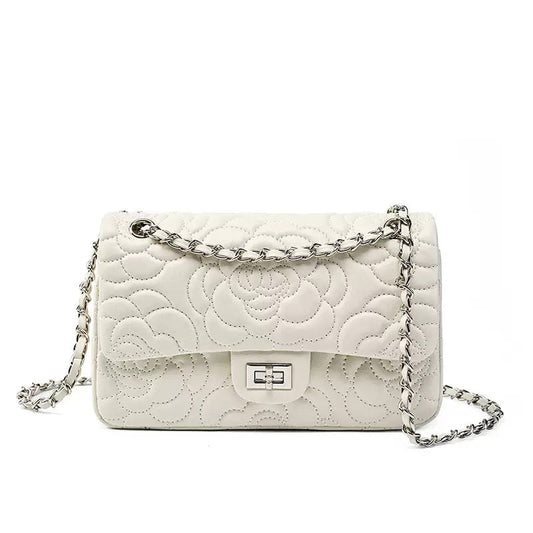 La Camélia — Quilted Sheepskin Chain Bag
