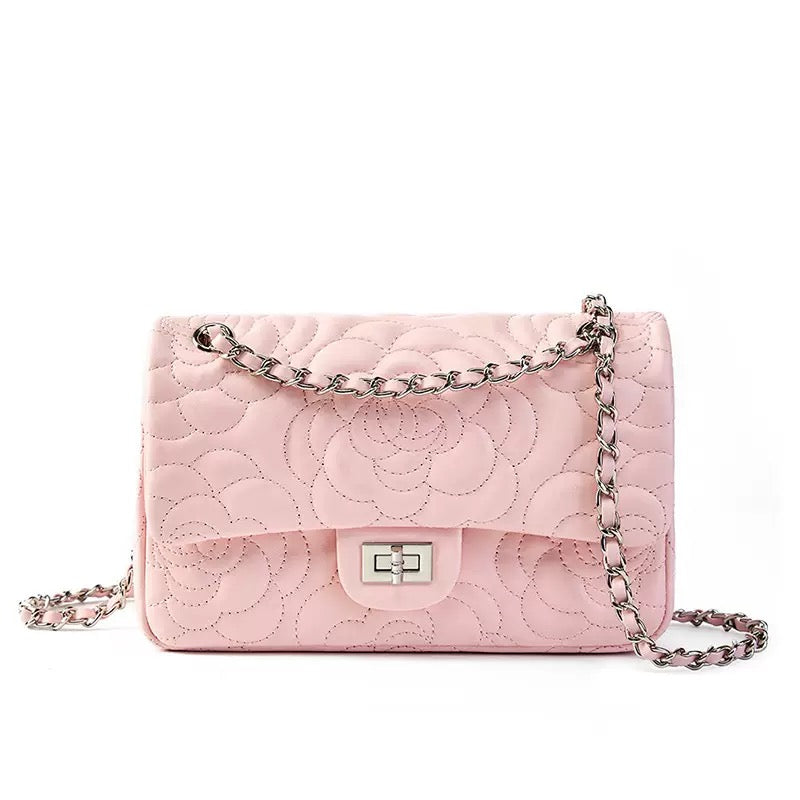 La Camélia — Quilted Sheepskin Chain Bag