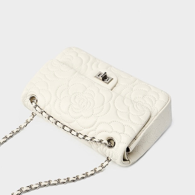 La Camélia — Quilted Sheepskin Chain Bag