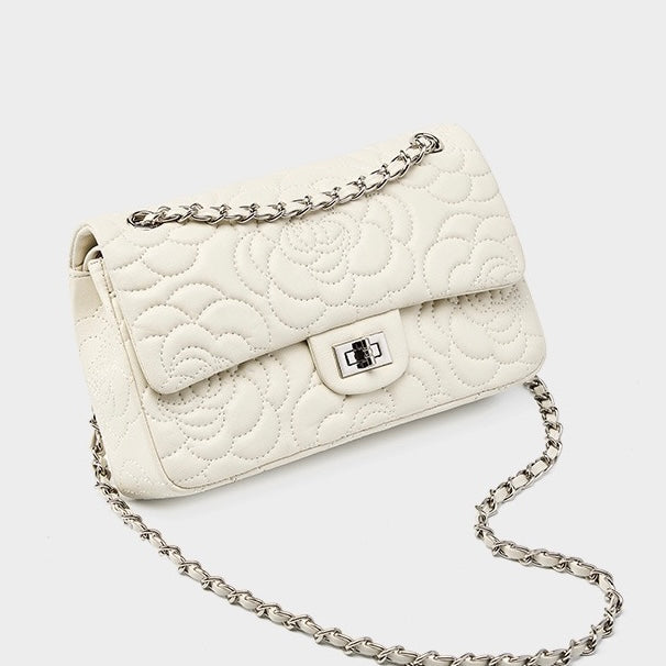La Camélia — Quilted Sheepskin Chain Bag