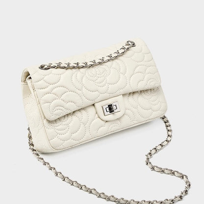 La Camélia — Quilted Sheepskin Chain Bag
