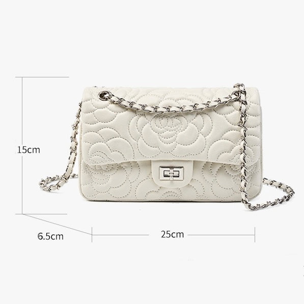 La Camélia — Quilted Sheepskin Chain Bag