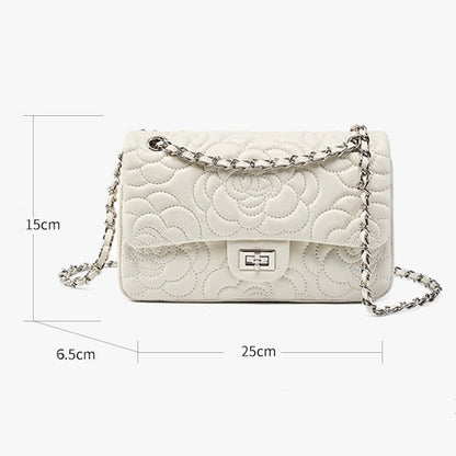 La Camélia — Quilted Sheepskin Chain Bag