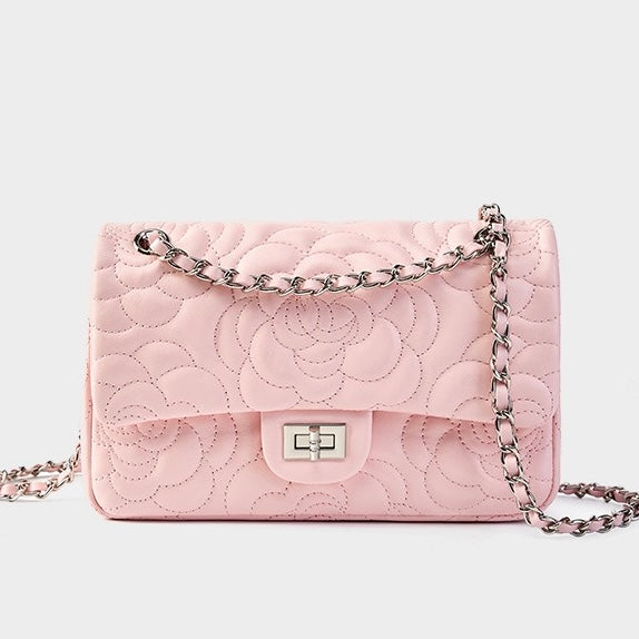 La Camélia — Quilted Sheepskin Chain Bag