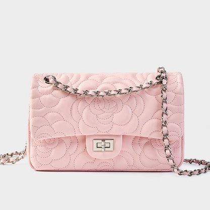 La Camélia — Quilted Sheepskin Chain Bag