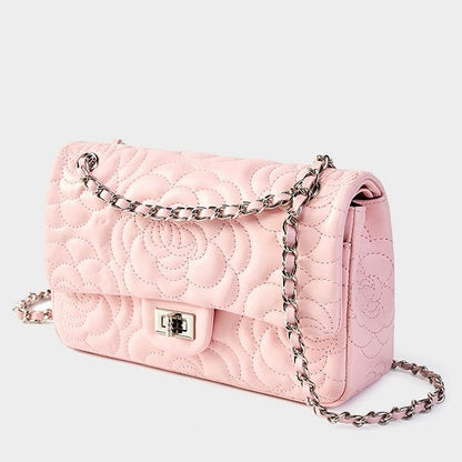 La Camélia — Quilted Sheepskin Chain Bag