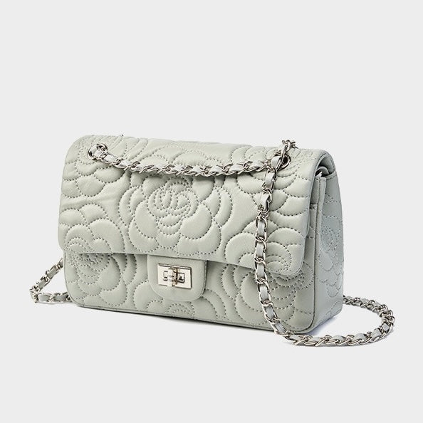 La Camélia — Quilted Sheepskin Chain Bag