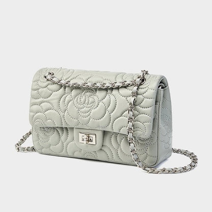 La Camélia — Quilted Sheepskin Chain Bag