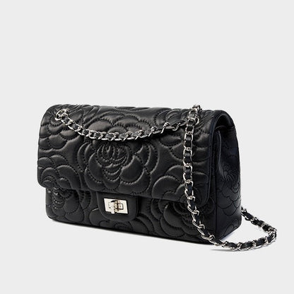 La Camélia — Quilted Sheepskin Chain Bag