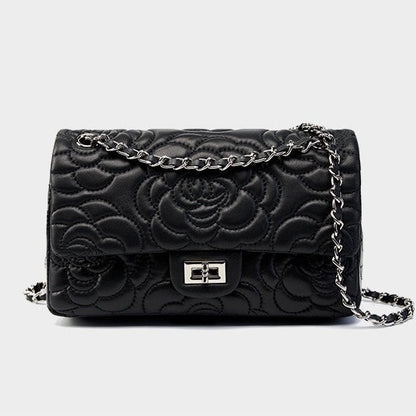 La Camélia — Quilted Sheepskin Chain Bag