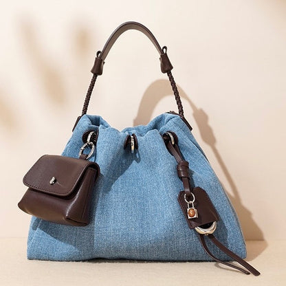 Le Nuage Denim — Patchwork Hobo Tote