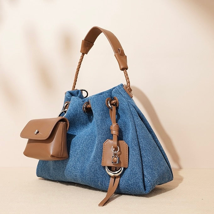 Le Nuage Denim — Patchwork Hobo Tote