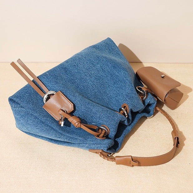 Le Nuage Denim — Patchwork Hobo Tote