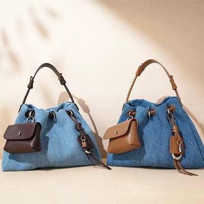 Le Nuage Denim — Patchwork Hobo Tote