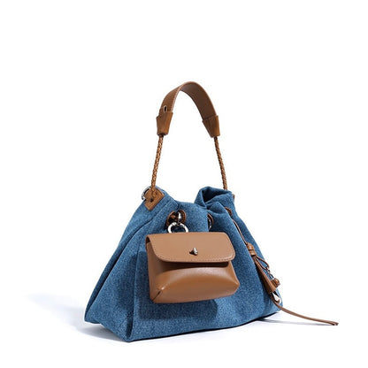 Le Nuage Denim — Patchwork Hobo Tote