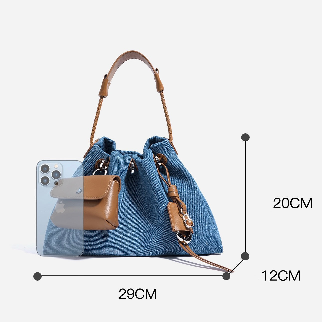 Le Nuage Denim — Patchwork Hobo Tote