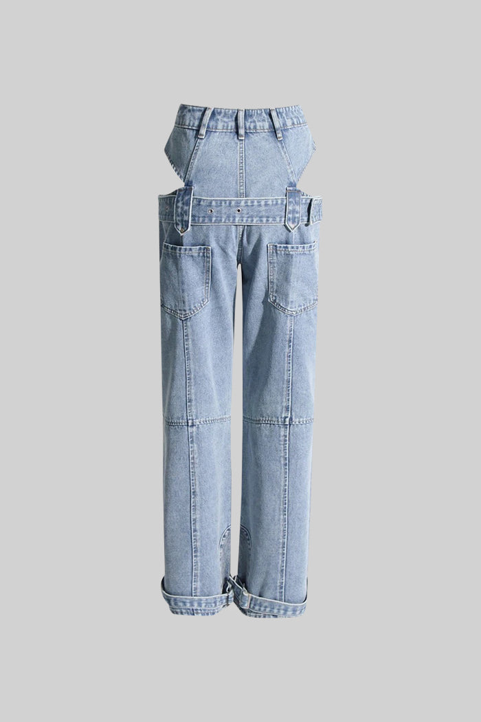 Le Marceau — Cut-Out Buckle Denim