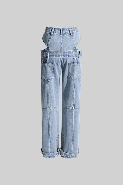 Le Marceau — Cut-Out Buckle Denim