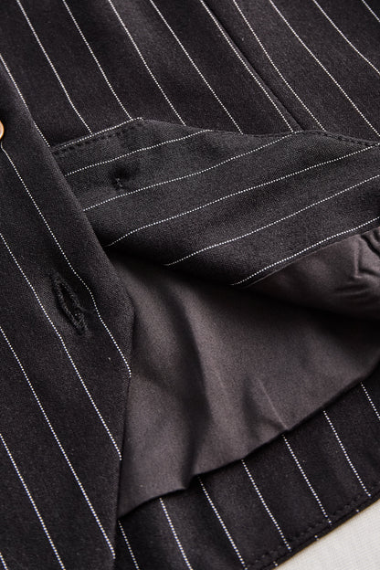 La Rayure Contrastée — Pinstripe Corset Top