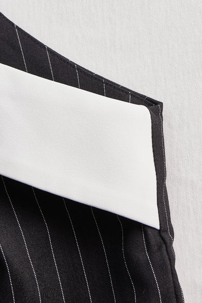 La Rayure Contrastée — Pinstripe Corset Top