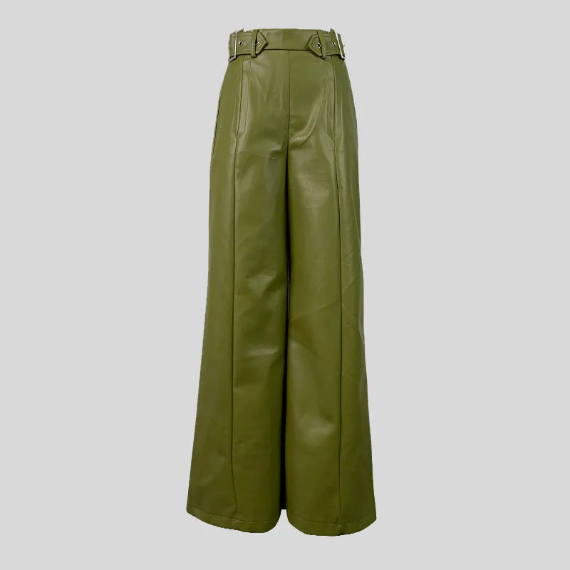Le Maison — High-Waist Wide PU Trouser