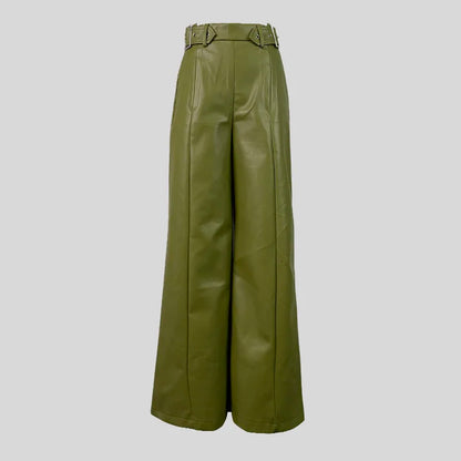 Le Maison — High-Waist Wide PU Trouser