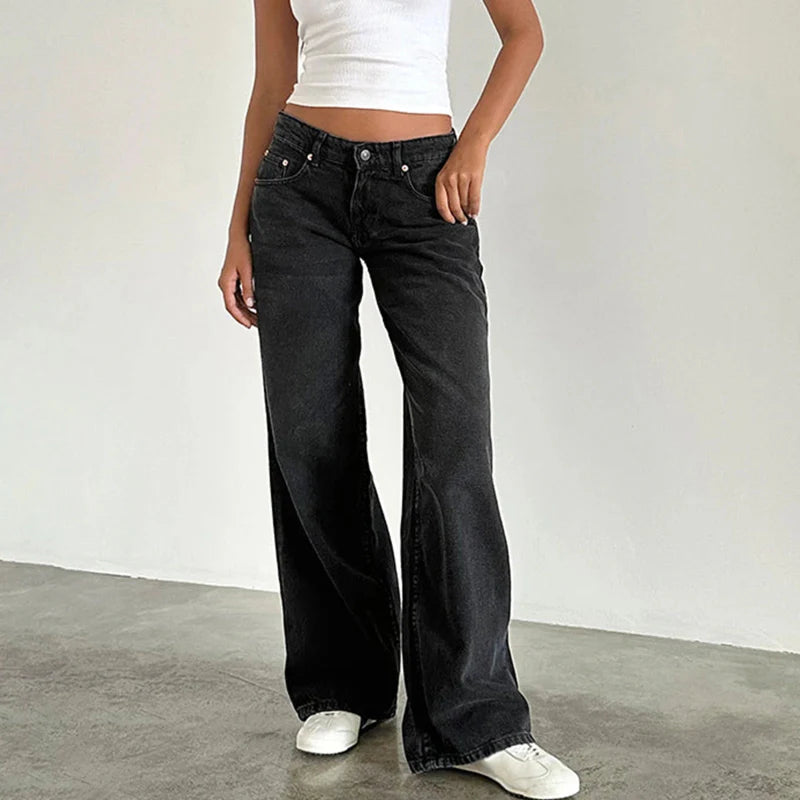 Le Dominé — High-Rise Fluid Wide Denim