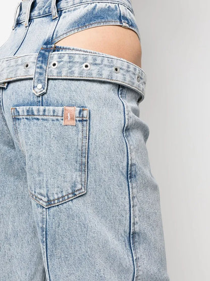 Le Voyage — Cut-Out High-Waist Loose Denim