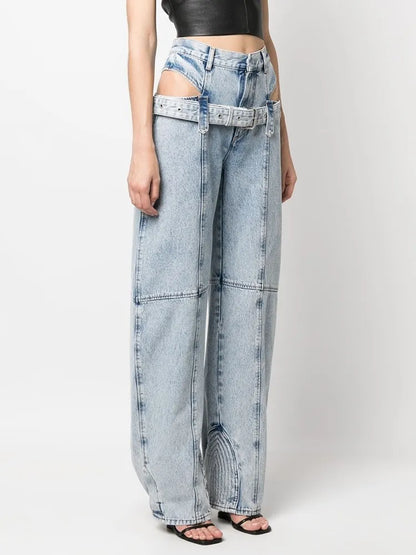 Le Voyage — Cut-Out High-Waist Loose Denim