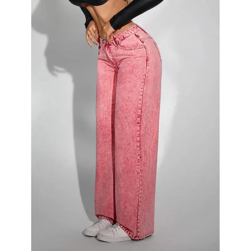 Le Rosé — High-Waist Wide-Leg Denim
