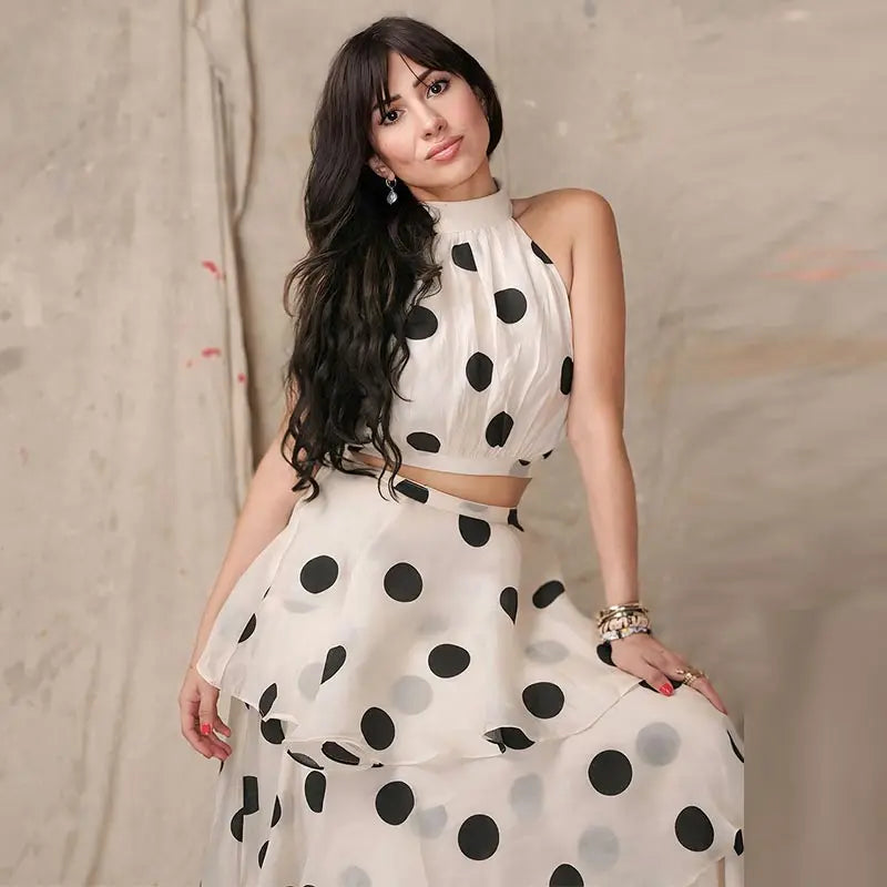 La Colette — Polka Dot Maxi Skirt Set