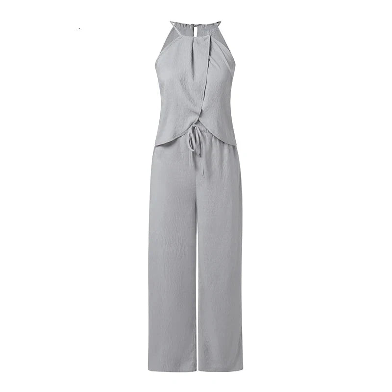 Le Camille — Halter Top & Tailored Pant Set