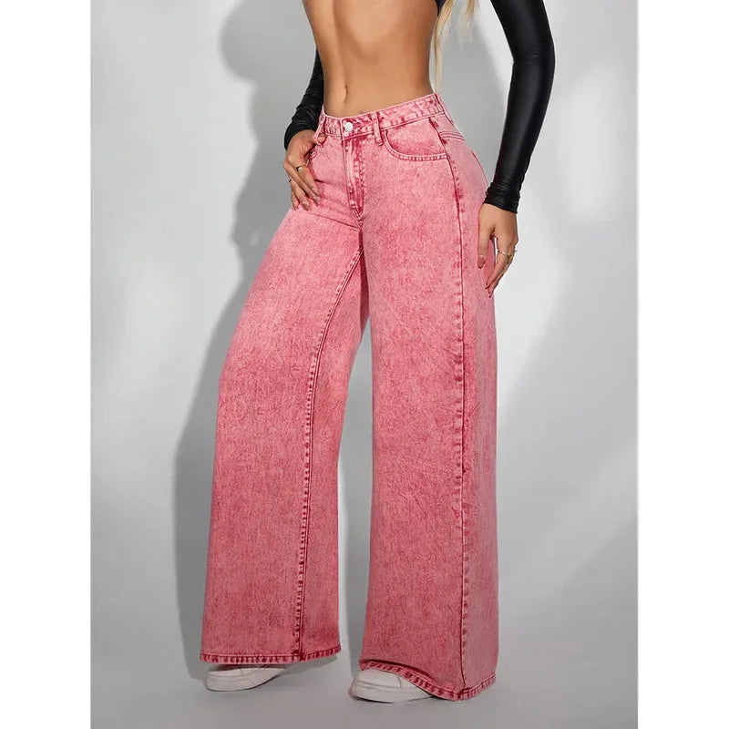 Le Rosé — High-Waist Wide-Leg Denim