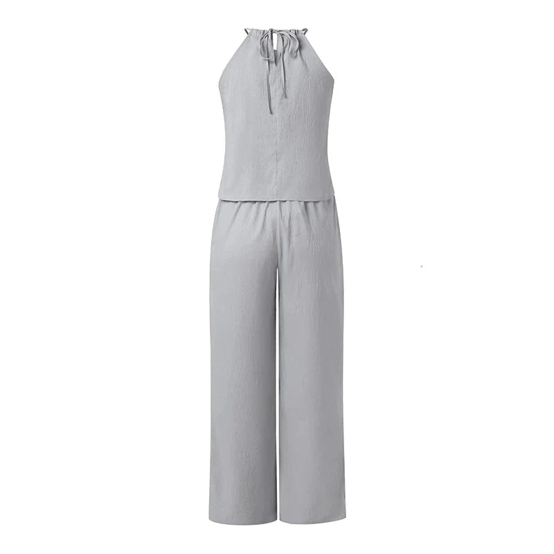 Le Camille — Halter Top & Tailored Pant Set