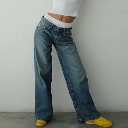 Le Dominé — High-Rise Fluid Wide Denim