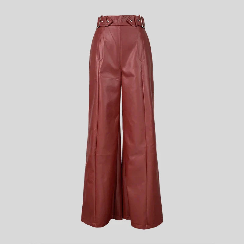 Le Maison — High-Waist Wide PU Trouser