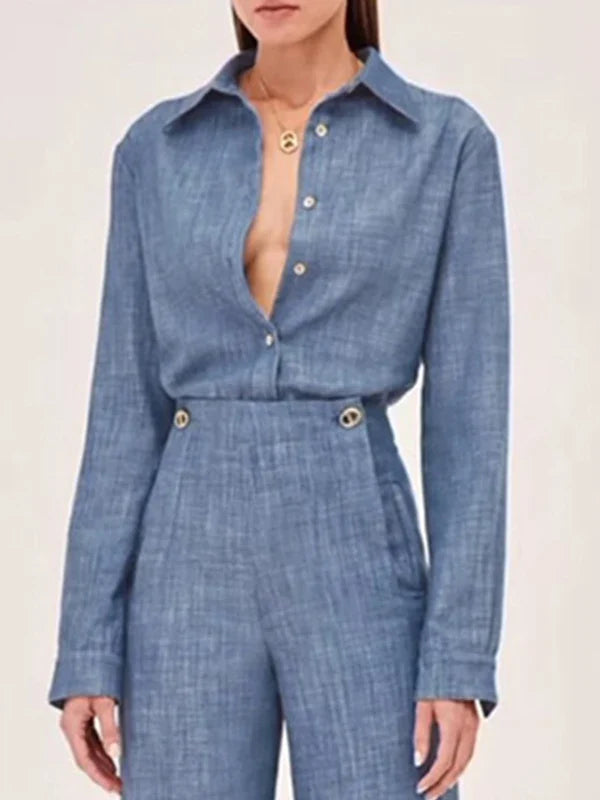Le Amélie — Tailored Wide-Leg Suit Set