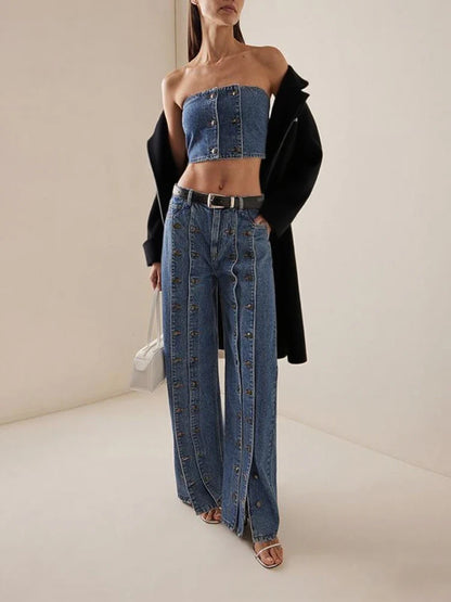 Le Atelier — Button-Line Straight Denim