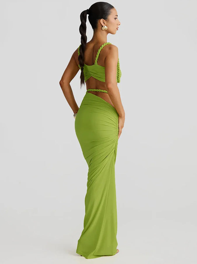 La Sienna — Halter Crop & Sheath Maxi Set