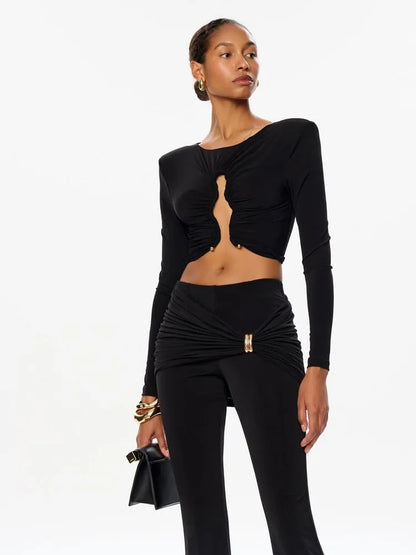 La Monique — Sculpted Cut-Out Pant Set